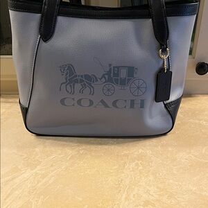 Coach Tote 27 Colorblock with Horse and Carriage - Twilight Multi Tote Bag